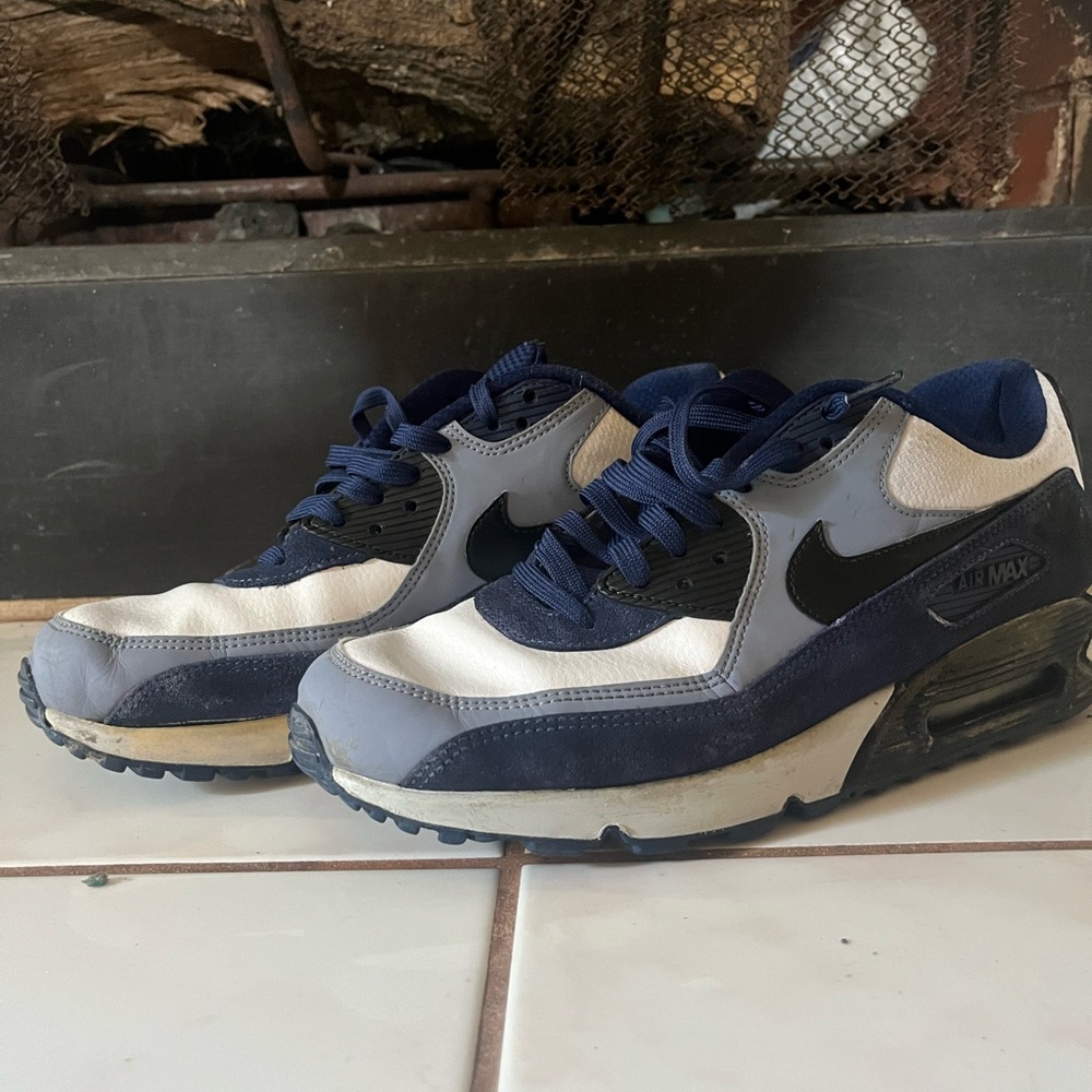 Nike Air Max Blue and White Sneakers